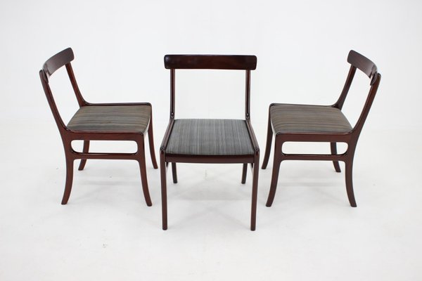 Rungstedlund Chairs in Mahogany by Ole Wanscher, 1950s, Denmark, Set of 5-TZ-1325224