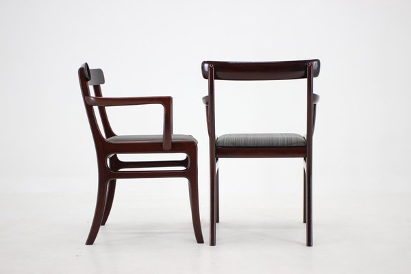 Rungstedlund Chairs in Mahogany by Ole Wanscher, 1950s, Denmark, Set of 5-TZ-1325224