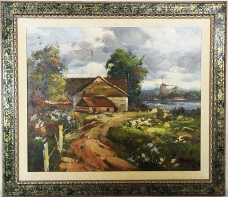 Rural Landscape, Late 20th Century, Oil on Canvas-ZYI-1352912