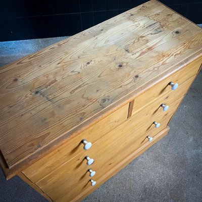 Rural Pine Wood Chest of Drawers-IA-1438135