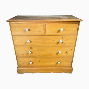 Rural Pine Wood Chest of Drawers-IA-1438135