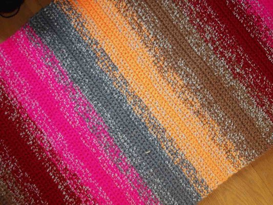 Russian Handmade Striped Runner Rug-JZV-1142224