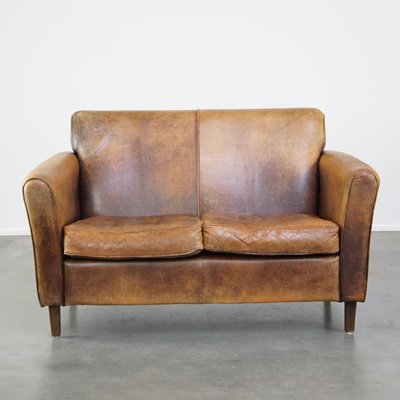 Rustic 2-Seater Sofa in Leather-HPP-2039539