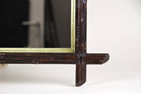 Rustic Austrian Black Forest Rustic Wall Mirror, 1880s-TQA-1322103