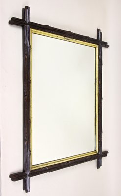 Rustic Black Forest Mirror with Gilt Inner Bar, Austria, 1880s-TQA-1322378