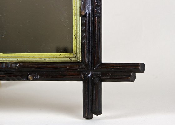 Rustic Black Forest Mirror with Gilt Inner Bar, Austria, 1880s-TQA-1322378