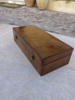 Rustic Box in Chestnut Wood Built with Interlocking System without Nails, 1970s-ZFY-1756465