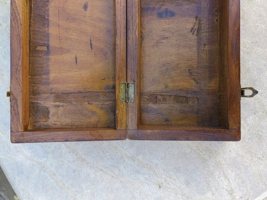 Rustic Box in Chestnut Wood Built with Interlocking System without Nails, 1970s-ZFY-1756465