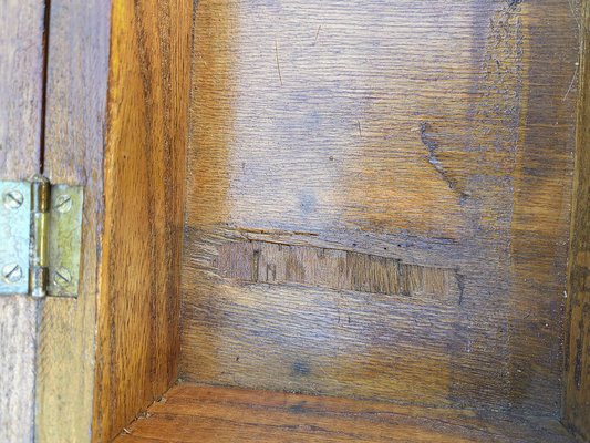 Rustic Box in Chestnut Wood Built with Interlocking System without Nails, 1970s-ZFY-1756465