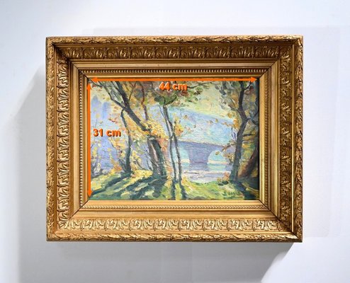 Rustic Landscape, Late 1800s, Oil on Canvas, Framed-RVK-1751669