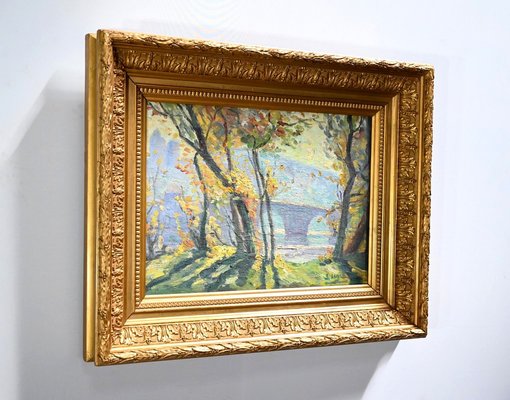 Rustic Landscape, Late 1800s, Oil on Canvas, Framed-RVK-1751669