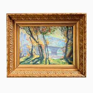 Rustic Landscape, Late 1800s, Oil on Canvas, Framed-RVK-1751669