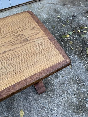 Rustic Monastery Coffee Table in Oak, 1950-ZYJ-2024575