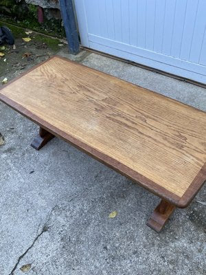 Rustic Monastery Coffee Table in Oak, 1950-ZYJ-2024575