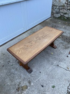 Rustic Monastery Coffee Table in Oak, 1950-ZYJ-2024575