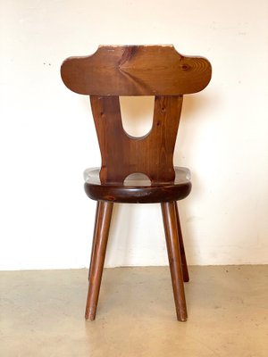 Rustic Pine Chairs, 1960s, Set of 6-NPC-1309306