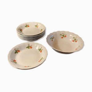 Rustic Porcelain Fruit Service, Set of 9-VBM-1094517