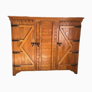 Rustic Spanish Three Door Cupboard-TCS-1794926