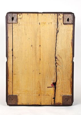 Rustic Tramp Art Wall Mirror Cabinet, Austria, 1890s-TQA-1367741