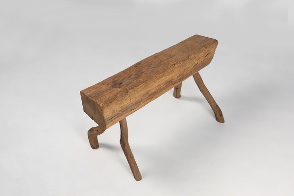 Rustic Tree Trunk Bench, France, 1850s-YSY-1822056