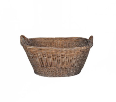 Rustic Wood Basket, 1940s-OXJ-679062