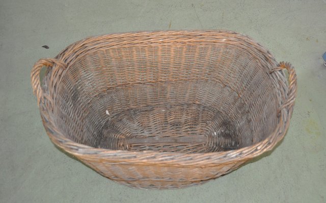 Rustic Wood Basket, 1940s-OXJ-679062