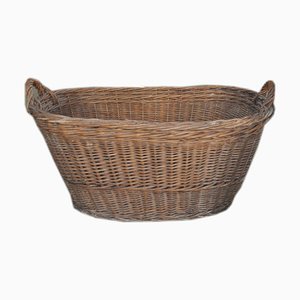 Rustic Wood Basket, 1940s-OXJ-679062