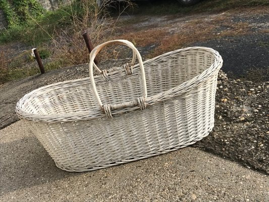 Rustic Wood Basket, 1960s-OXJ-743649