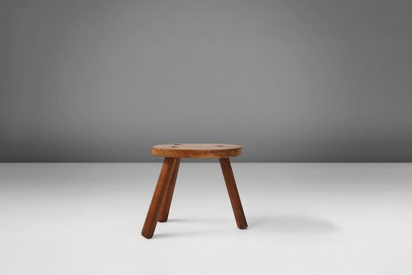 Rustic Wooden Stool, 1920s-YSY-1768380