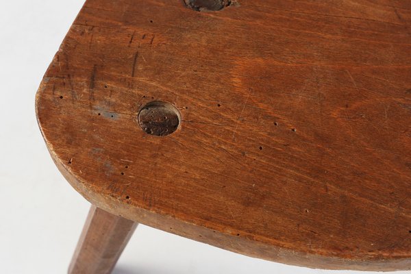 Rustic Wooden Stool, 1920s-YSY-1768380