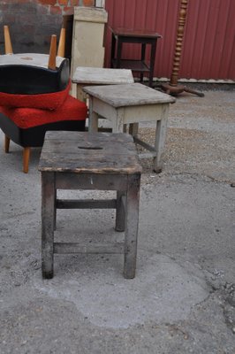 Rustic Workshop Stool, 1940s-OXJ-679066