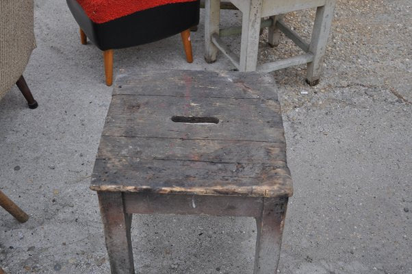 Rustic Workshop Stool, 1940s-OXJ-679066