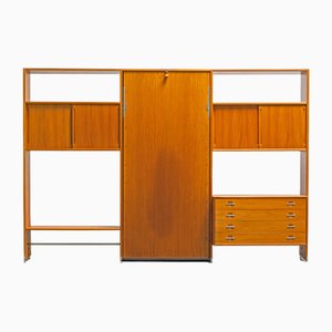 Ry 100 Shelf System with Teak Fold-Out Bed by Hans J. Wegner for Ry Møbler, Denmark, 1960s-AO-2025968