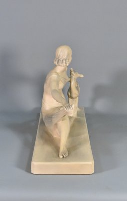 S Melani, Art Deco Figurative Sculpture, 1920s, Plaster-CTD-1792439