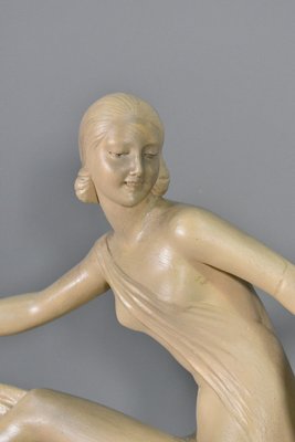 S Melani, Art Deco Figurative Sculpture, 1920s, Plaster-CTD-1792439