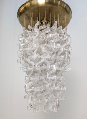 S Shaped Murano Glass Chandelier from Mazzega, 1970s-JJT-2025963