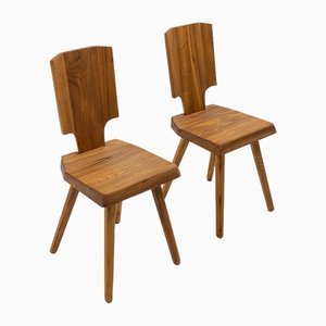 S28 Chair in Elm by Pierre Chapo, France, 1980s-TJQ-1417722