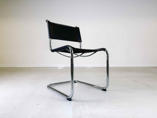 S33/S34 Cantilever Chair in Black Leather by Mart Stam & Marcel Breuer for Thonet, 1990s-QDV-1966661