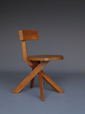 S34 Elm Chair by Pierre Chapo, 1980s-MB-2020706