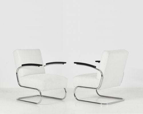 S411 Armchairs by W. H. Gispen for Mücke & Melder, 1930s, Set of 2-FWY-925716