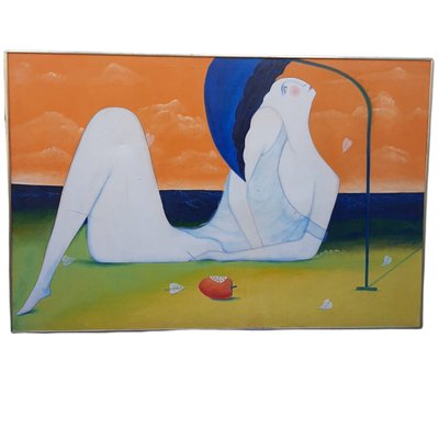 Saadi, Woman and Strawberry, Oil on Canvas-TCS-1075629