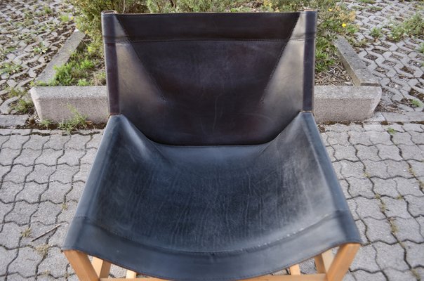 Saddle Leather Möbel Modell Canto Shell Chair by Rainer Schell for Schlapp, 1970s-UF-1384265