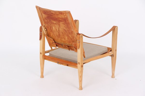 Safari Chair with Natural Leather by Kaare Klint for Rud. Rasmussen-DQ-1582034