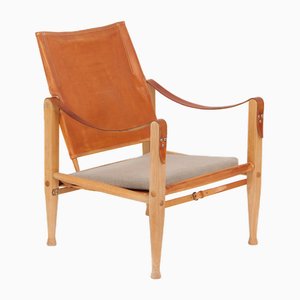 Safari Chair with Natural Leather by Kaare Klint for Rud. Rasmussen-DQ-1582034