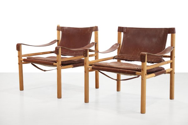 Safari Chairs Model Sirocco by Arne Norell, 1960s, Set of 2-BQ-2042259