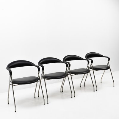 Saffa Chairs by Hans Eichenberger for Dietiker, Switzerland, 1980s, Set of 4-TJQ-1339263