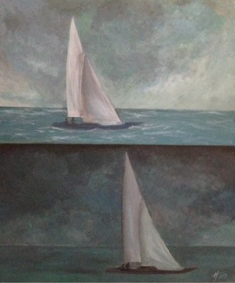 Sailing, 1990s, Watercolor Artwork-QOR-2026876