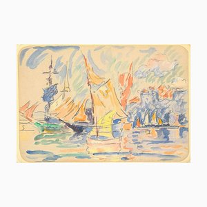 Saint Tropez - Original Watercolor Drawing by Paul Signac - 1900 ca. 1900 ca.-ZCI-756099