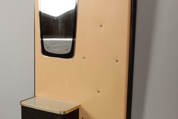 Salmon-Colored Compact Wardrobe with Mirror, 1961-DUM-1703451