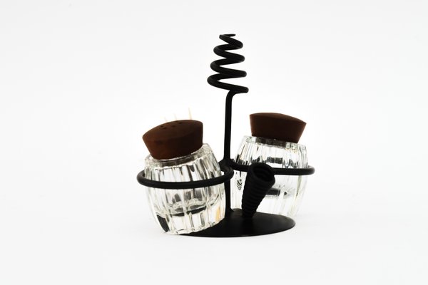 Salt and Pepper with Two Toothpick Holders, Vienna, 1950s-SPD-1758708